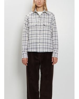 Meta Campania Collective Juergen Wool Check Overshirt - Grey