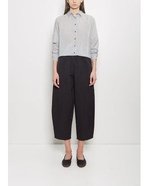 Apuntob Technical Linen Curved Pull On Pant - Black