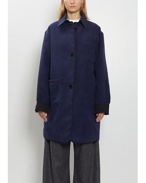 Meta Campania Collective Andy Reversible Quilted Nylon Silk Coat - Blue