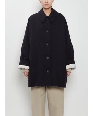Casey Casey Triangle Cashmere Wool Coat - Blue