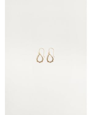 Noguchi Bijoux Bijoux Tsubu Droplet Hoops - Natural