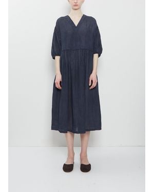 Pas De Calais Ramie Lawn Dress - Blue