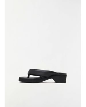 Yohji Yamamoto Leather Heel Geta - White