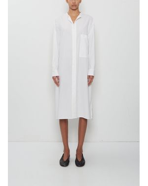 Y's Yohji Yamamoto Piping Collar Cotton Dress - White