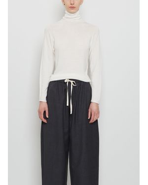 NITTO Lupo Cashmere Silk Turtleneck - White