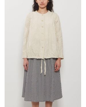 Apuntob Technical Poplin Collarless Jacket - Grey