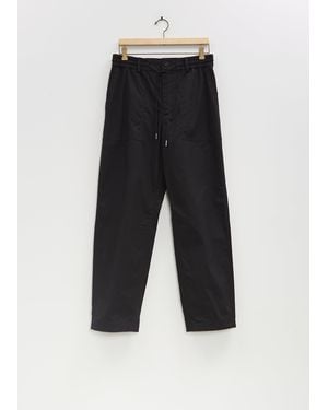 Sacai Men Cotton Nylon Oxford Trousers - Black