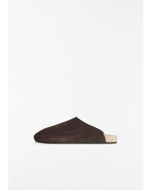 The Row Men Hudson Mule Slides Two - White