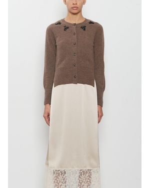 Simone Rocha Embellished Cashmere Cardigan - Natural