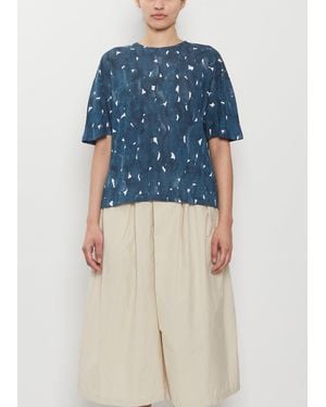 Minä Perhonen Pensaat Linen Knit Top - Blue