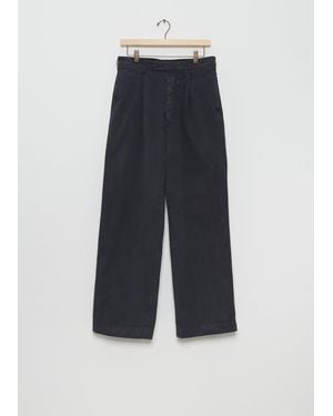 AURALEE Finx Light Chino One-tuck Wide Pants - Blue