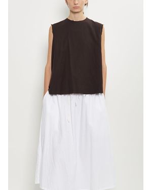 Scha Sleeveless Cotton 12b-oe Top - Black
