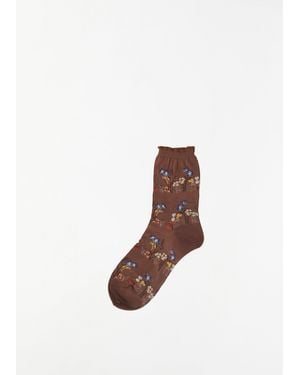 Antipast Wild Flower Socks - White