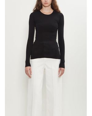 TOTEME Compact Cotton Top - Black