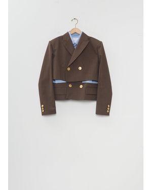 Sacai Wool Suiting X Poplin Jacket - White