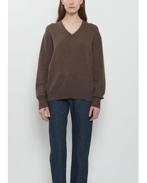 6397 Oversized Cashmere Cotton Sweater - Brown