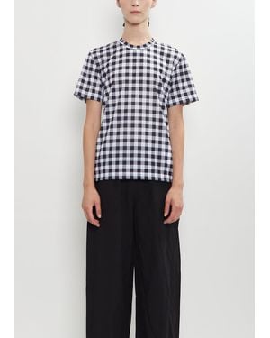Comme des Garçons Poly Jersey Checkered T-shirt - Blue