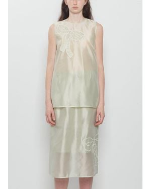 Cecilie Bahnsen Balba Hybrid Organza Top - White