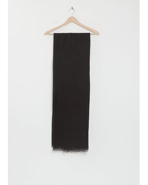 Denis Colomb Samba Solid Linen Shawl - Black