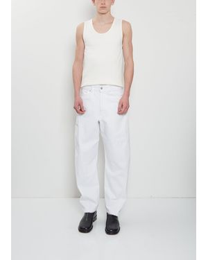 Lemaire Twisted Cotton Workwear Trousers - White