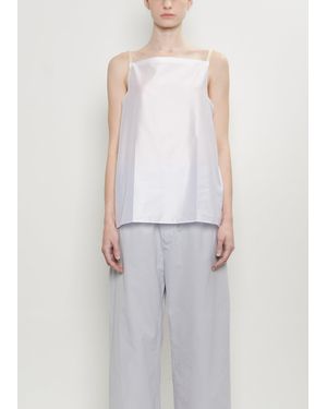 Carven Pressed Silk Vest Top - White