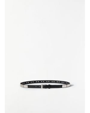 Lemaire Buffalo Studs Belts - White