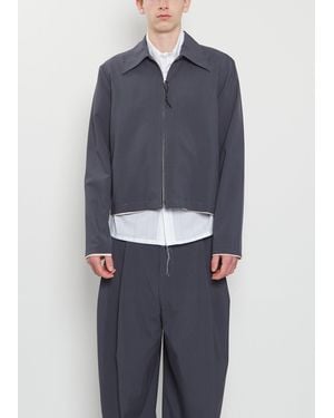 Camiel Fortgens Fitted Zip Wool Jacket - Blue