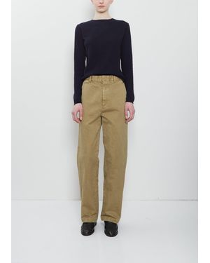 AURALEE Dyed Cotton Chino Pants - Natural