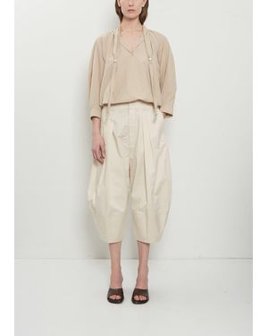 Lemaire Cropped Bermuda Trousers - Natural