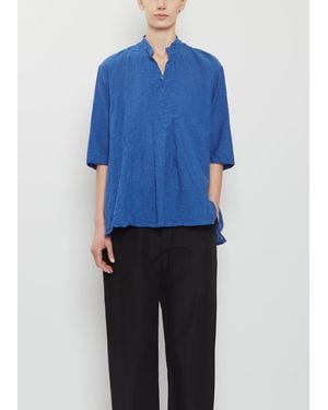 Pas De Calais Organic Cotton Pullover Blouse - Blue