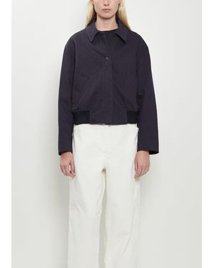 MHL by Margaret Howell Cropped Cotton Bomber Jacket - Blue