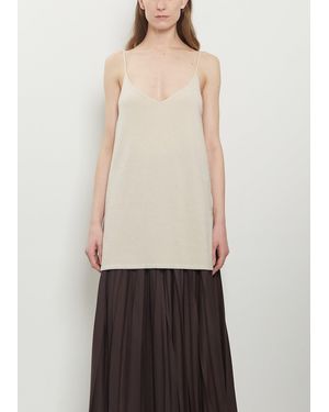 Dusan Cashmere Knit Tank Top - White
