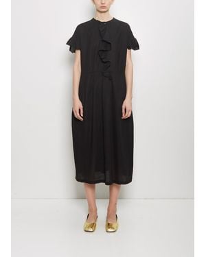 Antipast Coated Cotton Viyella Dress - Black