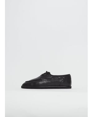 AURALEE Soft Leather Deck Shoes - White