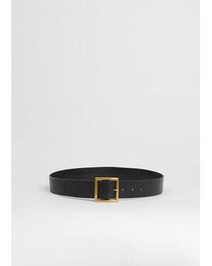 Visvim Men Plain Leather Belt - White