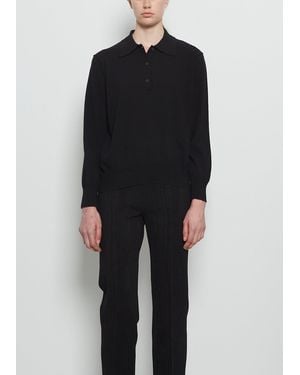 High Sport Sid Wool Cotton Knit Polo - Black