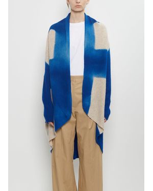 Suzusan Cashmere Seamless Upside-down Cape - Blue