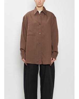 Studio Nicholson Leto Oversized Classic Shirt - Brown