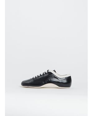 Dries Van Noten Leather Lace-up Trainer - White