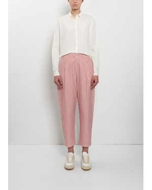 Apuntob Striped Cotton Tapered Pants - Pink