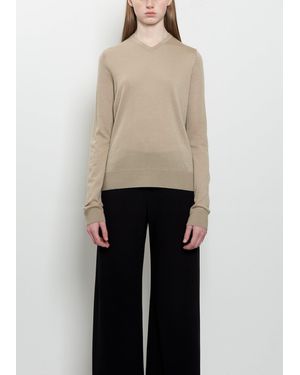 The Row Ondre Cashmere Silk Jumper - Natural