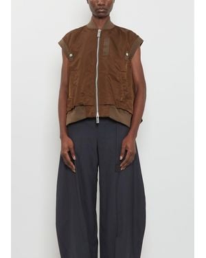 Sacai Nylon Twill Vest - Blue