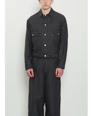 Junya Watanabe X Levi's Pinstripe Blouson - Black