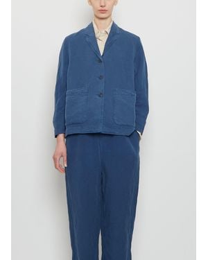 Casey Casey Workwear Puddy Linen Jacket - Blue
