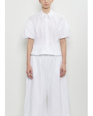 Simone Rocha Cotton Puff Sleeve Shirt - White