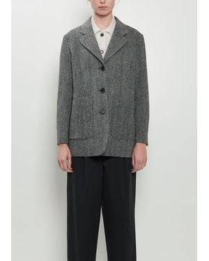 Margaret Howell Relaxed Three Button Wool Jacket - Grey
