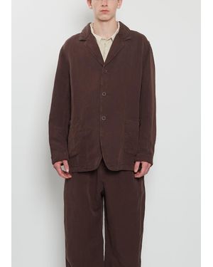 Casey Casey U Courte Linen Jacket - Brown