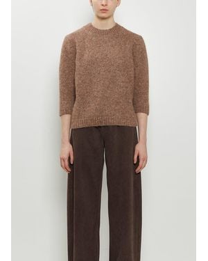 Lauren Manoogian Loft Alpaca Cotton Crewneck Jumper - Brown