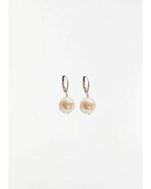 Anaconda Keshi Pearls Momo White Gold Earrings