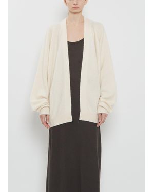 Frenckenberger Grandpa Cashmere Silk Cardigan - White